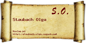 Staubach Olga névjegykártya